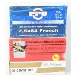 Prvi Partizan & Bertram 7.5x54 & .43 Mauser Ammo