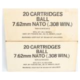 A Lot of 40 Rounds of 7.62mm NATO Ball Ammunition