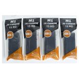 4 KCI USA M1 Carbine 15-Round .30 Magazines