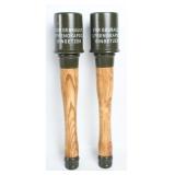 Pair Inert Repro German WWII M24 Stick Grenades