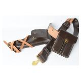 Replica US Army Leather Belt, Holster & Pouch