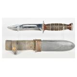 Ka-Bar WWII US Navy Mark 1 Knife w/ NORD Scabbard