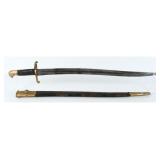British 1858 Naval Sword Bayonet & Scabbard