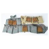 165 Rds 8mm Mauser Ammunition w/ 2 Canvas Carriers