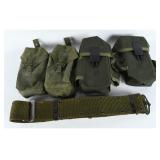 US Military Ammunition Pouches & Equipment Belt