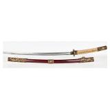 Shimoyama Shinji Pattern Welded Katana & Scabbard