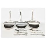 Trio US Military Mess Kits & Field Utensil Sets