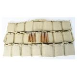 210 Rounds 8mm Mauser w/ Clips & Canvas Bandoliers