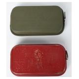 Pair WWII US Carlisle First Aid Tins w/ Contents