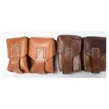 Pair Mauser Leather Double Ammunition Pouches