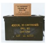 400 Lake City M2 Ball Cartridges .30-06 SPRG