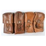 Pair Yugoslavian 2-Cell Leather Ammunition Pouches