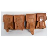 Pair WWII German Style Mauser 98k Leather Pouches