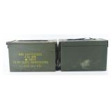 Two US Military M2A1 Steel Ammunition Cans