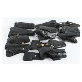 12 Black Leather Service & Duty Holsters