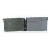 Pair US Military Style Metal Ammunition Cans w/