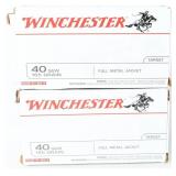 Winchester .40 S&W 165 Grain FMJ (100 Rounds)