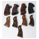 Set 9 Vtg Wood & Synthetic Pistol Grips