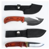 Pair Stainless Steel Skinner & Drop-Point Knives