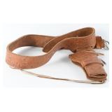 Tooled Leather Western Gun Belt & Holster Rig
