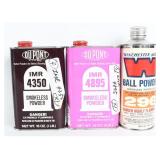 3 Vtg DuPont & Winchester Metal Gun Powder Tins
