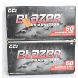 100 Rds CCI Blazer Aluminum Case .380 Auto Ammo