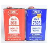 Pair IMR Smokeless Powder Canisters 3031 & 7828