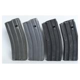 Four AR-15/M16 5.56mm 30-Round Metal Magazines