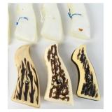 7 Sets Pistol Grips: Faux Pearl & Stag-Style