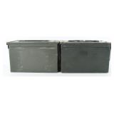 Pair US Military M2A1 .50 Caliber Ammunition Cans