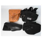 Set 4 Leather & Nylon Pistol Holsters
