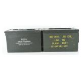 Pair US Military M2A1 Steel Ammunition Cans