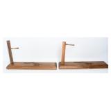 Pair Cimarron Firearms Wood Pistol Display Stands