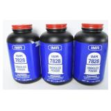 Three 1 lb. Bottles of IMR 7828 Smokeless Powder