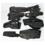 9 Assorted Leather & Polymer Handgun Holsters