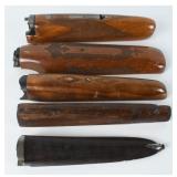 5 Vtg Wooden Shotgun Forearms