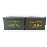 Pair US Military Steel .50 & .30 Ammunition Cans