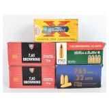 220 Rounds .32 Auto (7.65mm Browning) Ammunition
