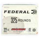 Federal AutoMatch .22 LR Ammunition 325 Rounds