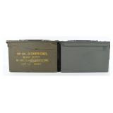 Pair US Military Steel M2A1 & .30 Ammunition Cans
