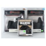 A Trio of Galco and Bianchi Handgun Holsters