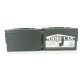 Two .50 Caliber Style M2A1 Steel Ammunition Cans