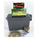 129 Mixed Live Ammunition Rounds w/ Plastic Can