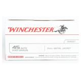 Winchester 45 Auto 230 Grain FMJ Target Ammunition