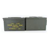 A Pair of US Military M2A1 Steel Ammunition Cans