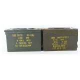 A Pair of US Military M2A1 Steel Ammunition Cans