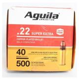 Aguila Super Extra .22 Long Rifle Ammunition (500)