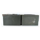 Two US Military M2A1 Steel Ammunition Cans