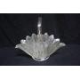 Vintage Brides Basket Clear Glass Leaf Design