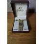 Elgin Quartz Watch  gold band with diamond accents